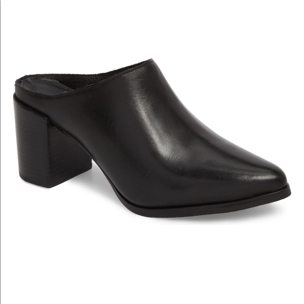 Matisse x Amuse Society new black leather mules